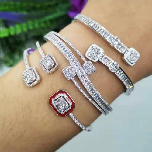 GODKI Romantic Charm Fine Sweet Bangle for Women Daily Party Show Bridal Wedding Nice Super Gift for Friends Lover surprise 2020
