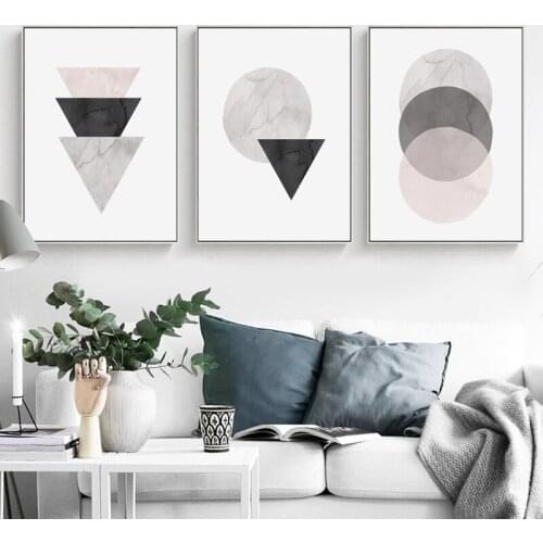 Nordic Decoration Geometric Wall Art Canvas Poster and Print Canvas Painting Decorative Picture for Living Room Home Decor