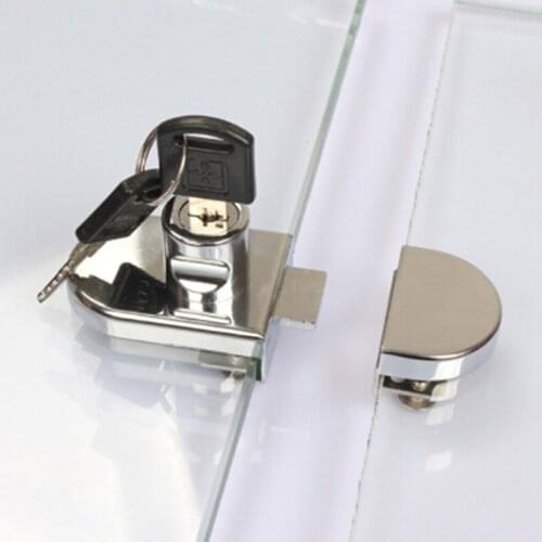 Glass Display Cabinet/Showcase Locks Zinc Alloy Single/Double Door No Need Drilling Easy To Install