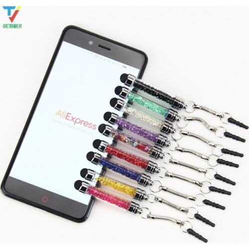 Diamond Crystal Stylus Mini Style for IPhone 8 7 5 6 S Plus Tablet Universal Phones Capacitive Screen Touch Pen 300pcs/lot