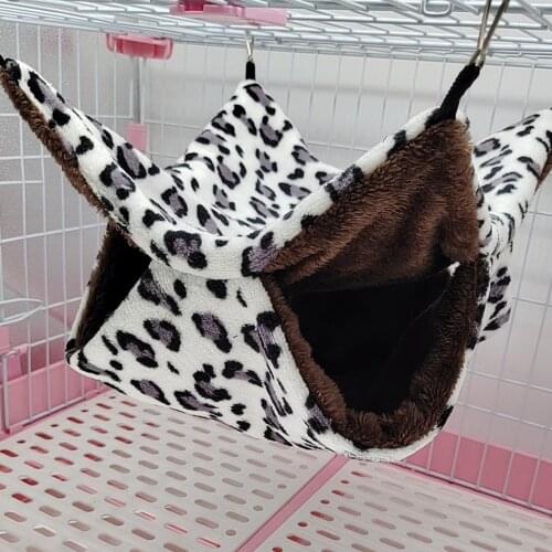 Warm Hamster Hammock Rat Hanging Beds House Small Animal Cage Squirrel Guinea Pig Double-layer Plush Cotton Nests Pets Supplies