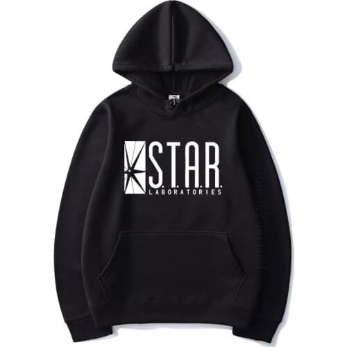 Hoodies Solid Color Star Labs Printing Hooded Tops Streetwear Men Women Daily Casual Pullover Spring Trendy Hip Hop Unsiex