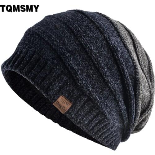 TQMSMY New Fashion Bonnet Scarf Set For Men Knitted Color Matching Beanie Hat Knit Warm Skullies Beanies Scarves Hip Hop Hat E65