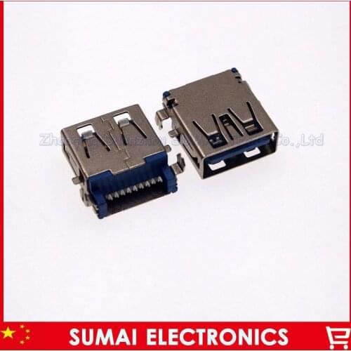 USB3.0 female socket 3.0 female Sink plating SMT 3.0 interface USB3.0 port