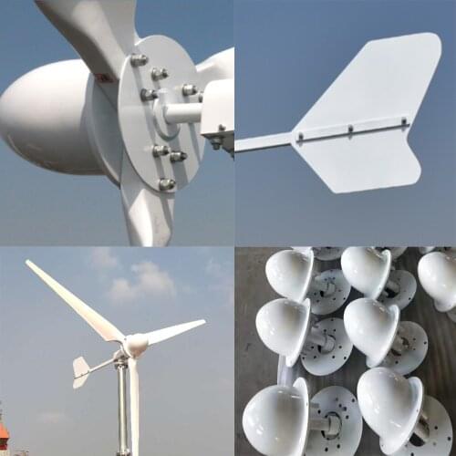 Free Energy Windmill 3KW 48V 96V 220V Horizontal Wind Turbine Generator Low RPM For Farm Home Boat Use