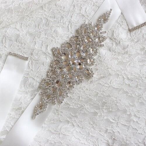 High Quality Dazzling Glass Crystal Rhinestone Bridal Belt with Crystals for Wedding Dress Wedding Belt Bridal Sash for Women