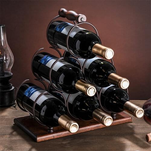 Stacked ring wine rack iron restaurant decoration wine rack stacked wine rack wine bottle storage rack home decoration