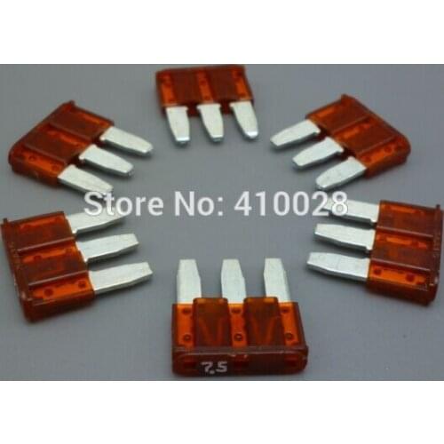 100PCS 14*15mm 3P mini auto blade fuse 7.5A for mondeo for ford