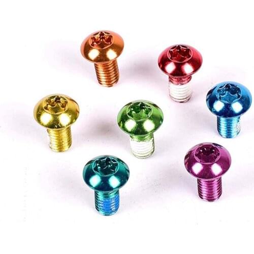 12PCS/Pack Colorful MTB Bike Bicycle Disc Brake Rotor Torx T25 Bolts Stainless Steel M5*10mm Road Bike Disc Brake Rotor Screws