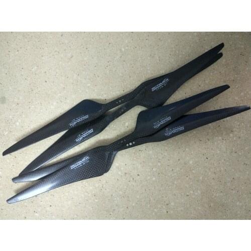 2Pairs RCTIMER 17x5.5 1755 Carbon Fiber CW CCW Propeller 17 Inch Props for Large RC Multicopter Plane