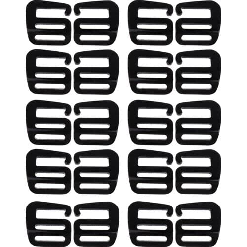 20 Pieces G Hook Webbing Strap Buckle Slider Adjuster Quick Release for Backpack