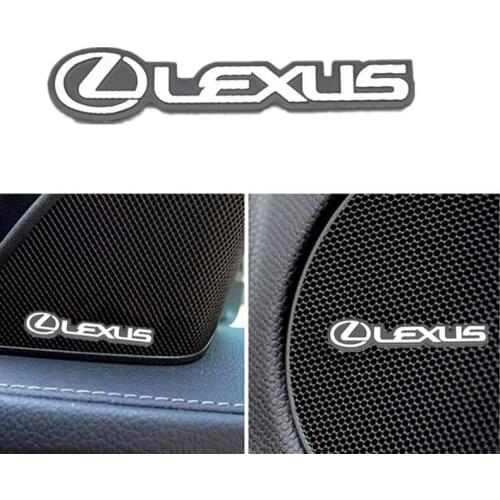 3D Car Styling Sticker Aluminum Emblem interior Speaker audio Badge for Lexus RX 300 IS 250 300 GX 400 460 UX 200 NX LX GS ES