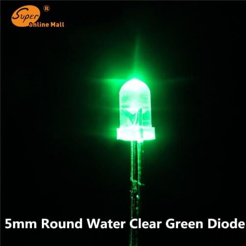 5mm green 1000PCS ROUND TOP WATER CLEAR Emitting Diodes Urtal Bright LEDS lamp 5MM led kit
