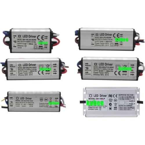 10W 20W 30W 50W 100W LED Driver Adapter Transformer AC100V-265V to DC20-38V Switch Power Supply IP67 For Floodlight