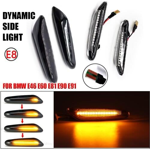 Car Styling Dynamic Flashing Led Side Marker Turn Signal Light For BMW E90 E91 E92 E93 E60 E87 E82 E46 Indicator Lamp