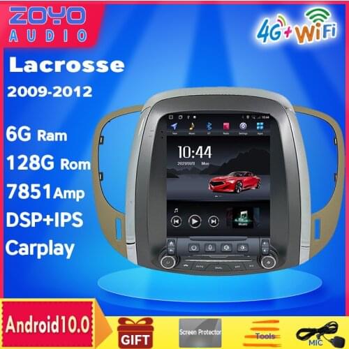 Car Android 9.0 10.0 Multimedia radio bluetooth gps for buick lacrosse GM Alpheon 2009-2012 10.4 inch Vertical screen