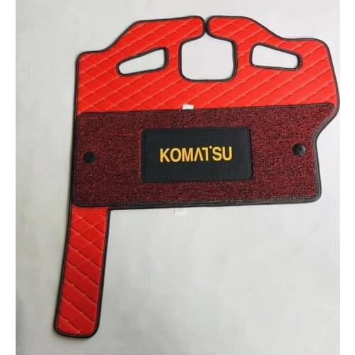 Free shipping for excavator foot pad for Komatsu 200-8 210-8 220-8 240-8 270-8 300-8 carpet mat black red