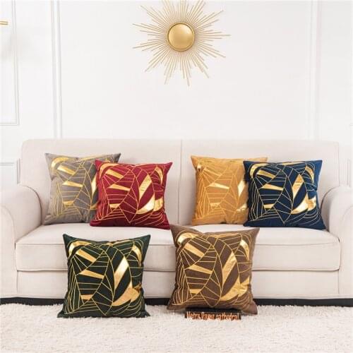 Bronzing Decorative Pillowcase Home Plush Cushion Cover Bed Room Throw Cover Car Seat Decoration Sofa Decorative Lounge Chairs