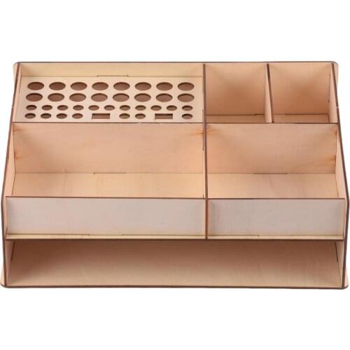 Wooden Paints Bottles Rack Modular Stand Storage Rack DIY Art Painting Tools Storage Shelf Model Screwdriver Tools Rack Holder