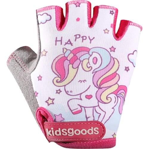 Children Kids Bike Gloves Half Finger Breathable Anti-slip For Sports Riding Cycling Sporting Gloves