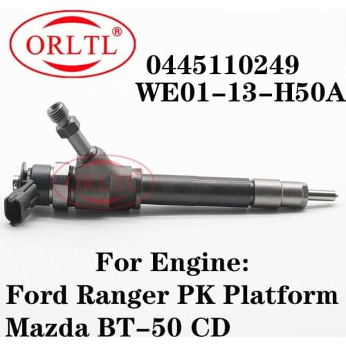 Diesel Injector 0445110249 Common Rail Injector WE01-13-H50A Ford Ranger Platform Auto Parts 0445 110 249 For Mazda BT-50CD