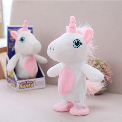 Electric Talking Unicorn Plush Toy Sound Record Stuffed Animal Toy For Children Wholesale Drop Shipping Available