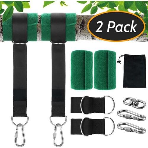 550kg Load Capacity Swing Hammock Tree Hanging Kit with Straps Hooks Carabiner for Outdoor Playing Sport Ornaments