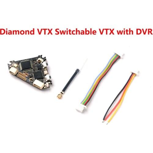 Happymodel Diamond VTX 5.8G 40CH 25-200mw Switchable VTX with DVR RG178 Antennal for FPV Racing Drone Quadcopter
