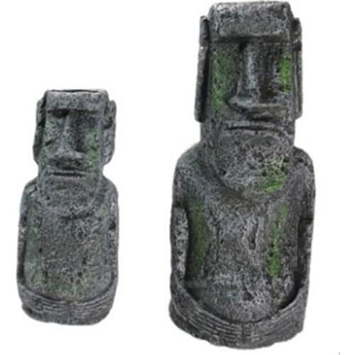 8 Pcs Resin Artificial Aquarium Easter Island Statue Ornament Underwater Landscaping Craft Ornaments Fish Tank Decor Wholesale