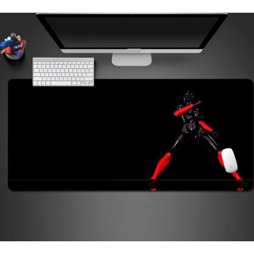 Mouse Pad Senior Black And Red Female Warrior Mouse Mats Individuality Design Anti-slip Mousepad Computer Mouse Pad To Gamer