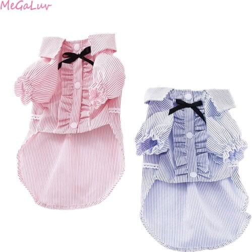 Summer And Autumn Indoor Soft Pets Cats Nightwear Shirt Puppy Pajamas Costume Pet Clothing Nightgown Sleepwear For Small Dog