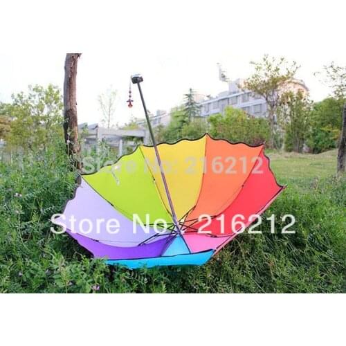 Hot selling rainbow umbrella water sun umbrella free shipping