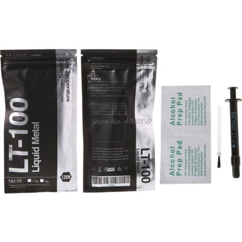 LT-100Liquid metal thermal conductive paste Grease for CPU GPU Cooling liquid ultra 128W/mK 1.5g3g Compound grease for cooling