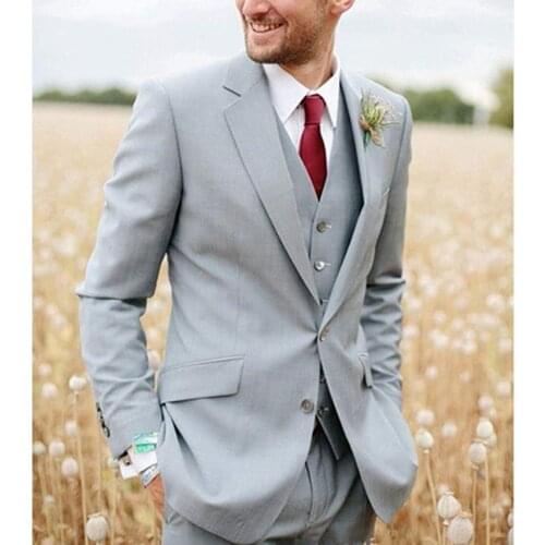 Fashion Mens Suit 3 Pieces Wedding Suits Tuxedos Blazers For Men