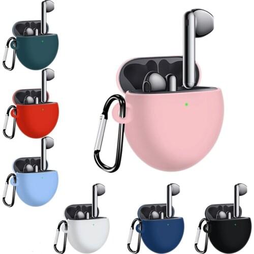 Soft Silicon Earphone Case For Huawei Freebuds4 Bluetooth-Compatible Headset Protect Shell Cover For Huawei Free Buds4 with Hook