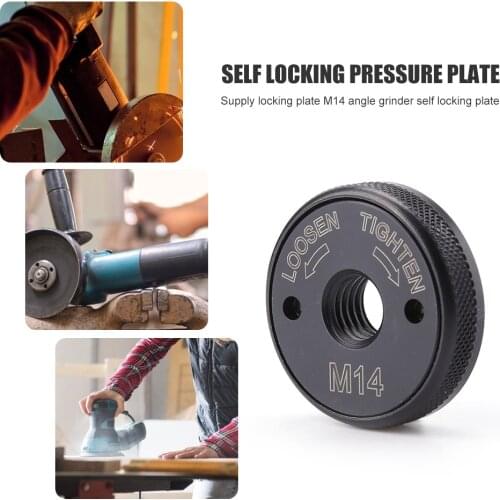 M14 Thread Angle Grinder Inner Outer Flange Nut Set Tools Quick Release Steel Lock Nuts Power Replacement for Bosch Metabo