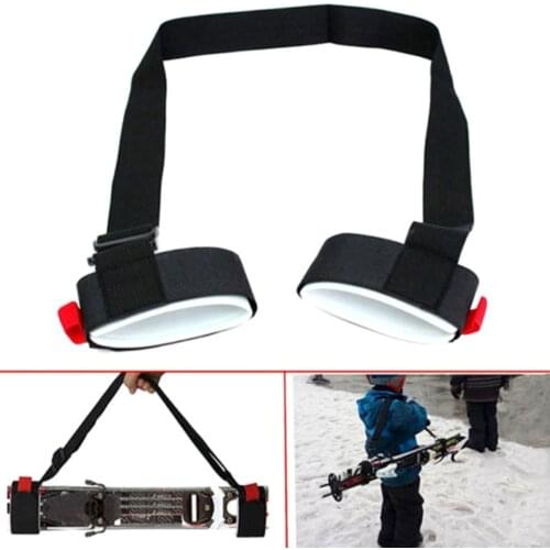 Nylon Skiing Straps Adjustable Ski Pole Shoulder Hand Carrier Lash Handle Straps Porter Hook Loop Protecting For Ski Snowboard