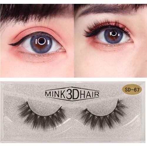 Eldridge Fake eyelashes 1Pair 3D Mink Eyelashes Hand Made Cilios Long Lasting Volume Lashes Extension Reusable False Eyelashes