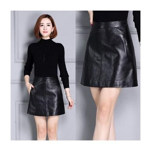 New Leather Skirt Wrap Hip Skirt K106
