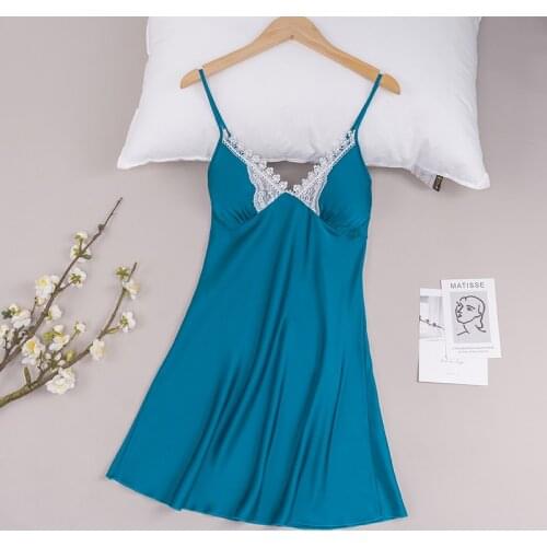 New Summer Silk Vestido Pajama Sleepwear Women Sexy Short Lingerie Pyjama Femme Conjuntos Mujer Pijama Feminino Ensemble Dress