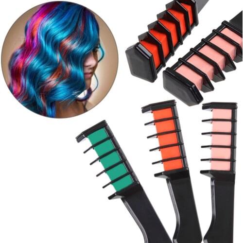 New Non-toxic One-Time Mini Hair Color Comb Dye Hair Chalk Cream Salon Hair Wax Easy To Clean Hair Dye Stick Hair Dye Tool