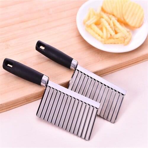 Stainless Steel Cut Potato Shreds Wave Knife Shredder Cutter Potato Slicer Slicer With Hanging Hole Kitchen Tool