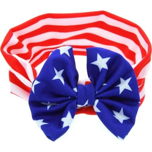 Girls 4th of July Headband For 2020 Independence Day American Flag Headband For Chidlren Hair Bows Baby Girl Hair Accessories