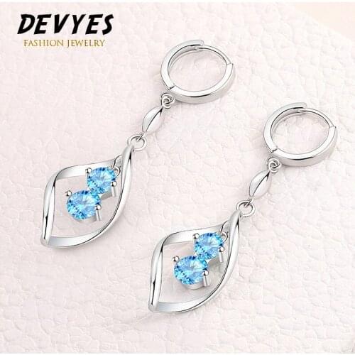 Simple Cubic Zirconia Drop Earrings Long Tassel Temperament Female Twist Earrings Fashion Jewelry for Women