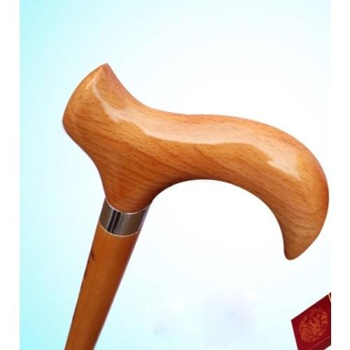 Manufacturer direct sale/solid wood wooden walking stick bath elderly anti-skid filial piety gift present head elderly cane