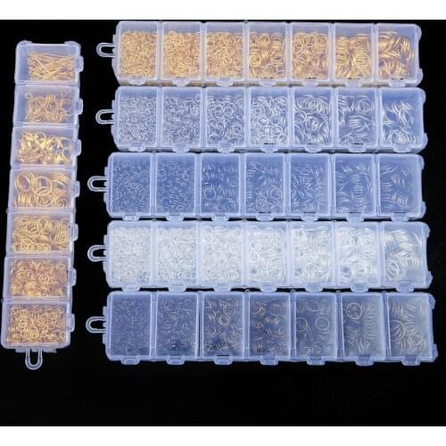 1000 Pcs /Set Alloy Open Jump Rings Mixed 3mm 4mm 5mm 6mm 7mm 8mm 10mm Split Rings For DIY Jewelry Making Findings