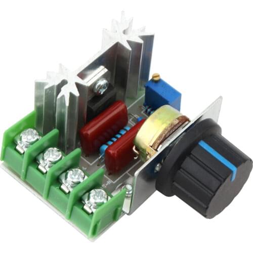 2000W Dimmer Speed 220V Switching Controller Electronic 220V Controller Voltage Regulator Single Color White Green Red LED Lamp