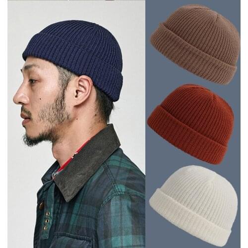 Men Warm Beanies Casual Short Thread Hip Hop Hat Unisex Adult Beanie Female Knitted Beanie Skullcap Elastic Hats Unisex