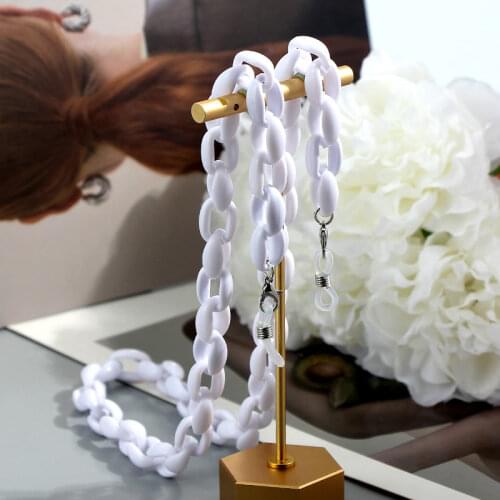 Flatfoosie 2020 New Face Mask Lanyards For Women Men Multicolor Acrylic Glasses Chain Sunglasses Lanyards Neck Rope Accessories