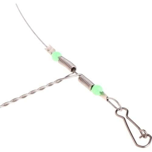 Sea Fishing Swivel String Hook Anti-Winding Steel Rigs Wire Leader Hooks Line